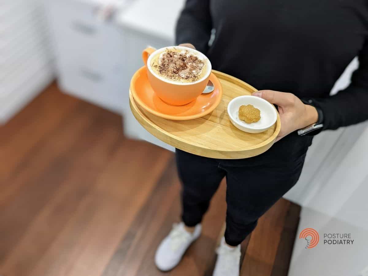 Welcome coffee at Posture Podiatry